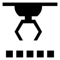 
A robot packaging icon for industrial use 
