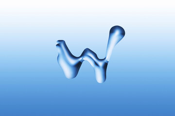 Obraz premium 液体の文字