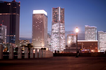 横浜みなとみらいの夜景　