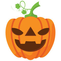 

A halloween character symbolizing unamused pumpkin 
