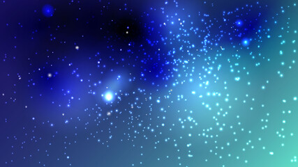 Obraz premium 夜空の星々または宇宙（幻想的）