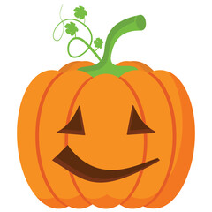 
A halloween character symbolizing unamused pumpkin 
