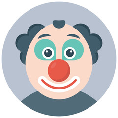 Obraz na płótnie Canvas A white face joker known as auguste clown 
