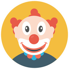 Obraz na płótnie Canvas A white face joker known as auguste clown 