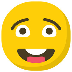 
A cute laughing emoji expressions 

