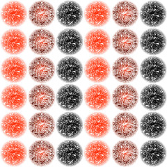 Leaves orange pattern hand drawn nature seamless background