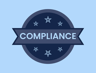 Compliance Badge vector illustration, Compliance Stamp