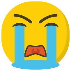 
Crying emoji expression of sadness
