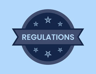 Regulations Badge vector illustration, Regulations Stamp