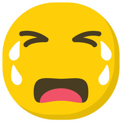 
Crying emoji expression of sadness
