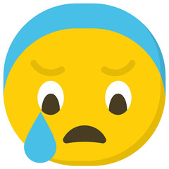 
Crying emoji expression of sadness
