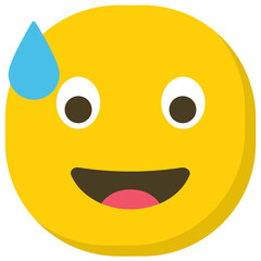 
A cute relieved face emoji
