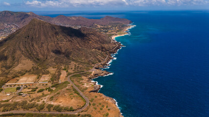  Aerial East Honolulu Coast Oahu, Hawaii