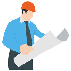 
An engineer on site depicting building engineer 
