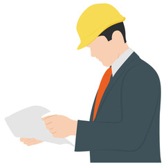 
An engineer on site depicting building engineer 
