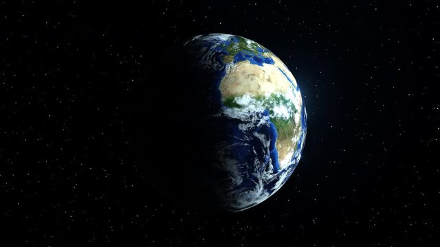 Animation of Planet earth as seen from space. Elements of this media furnished by NASA.