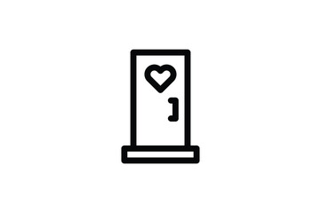 Valentine Outline Icon - Door