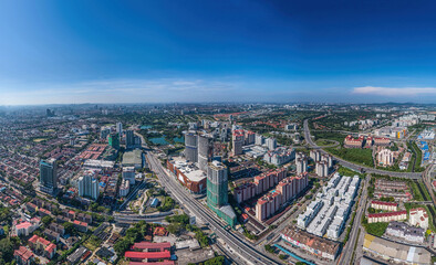 Fototapeta na wymiar Aerial Panorama_Kuala Lumpur_Malaysia_Kelana Jaya