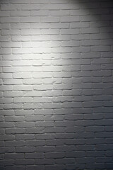 Modern white brick wall texture with light and shadow for background