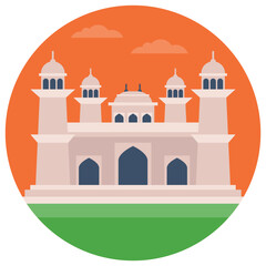 
A famous historical royal mosque at lahore pakistan, badshahi mosque 
