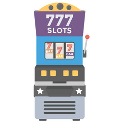 
A coin slot machine with handle to play 
