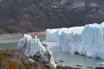 The huge and mighty Perito Moreno Glacier in Los Glaciares National Park in Patagonia, Argentina