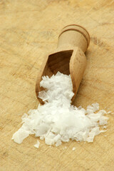 organic salt and a small timber shovel