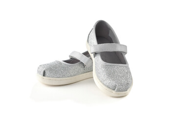 Cool shoes for baby girls isolated