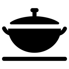 
A large cooking pot used for cooking food called stock pot
