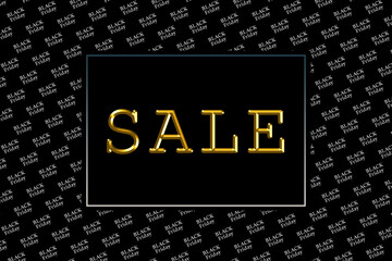 SALE golden style. pattern background Black Friday. concept background for advertising, banners, print for shopping bags