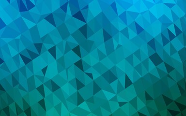 Light Blue, Green vector shining triangular template.