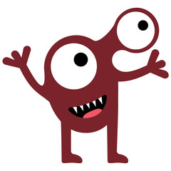 Fototapeta premium Krumm monster having two eyes 