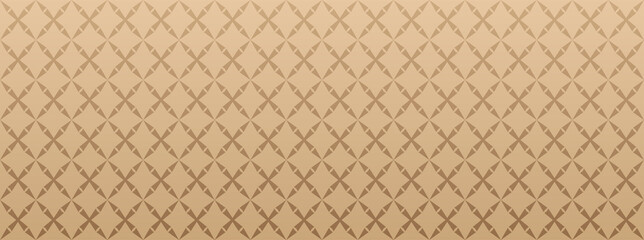 Brown background pattern, geometric wallpaper texture, horizontal, vector graphics.