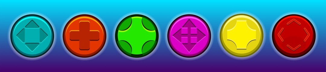 Directional pad set. Vector illustration © ti555design