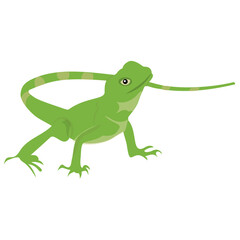 
A flat icon design of a lizard 
