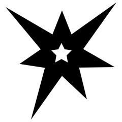 
A sparkling star glyph icon vector 
