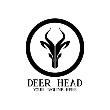 Deer head logo design vector download