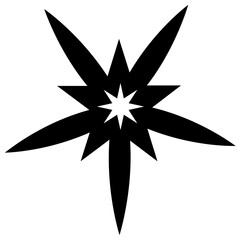 
A sparkling star glyph icon vector 
