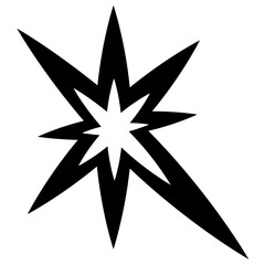 Obraz premium A sparkling star glyph icon vector 
