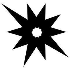 
An icon vector denoting sparkling star 
