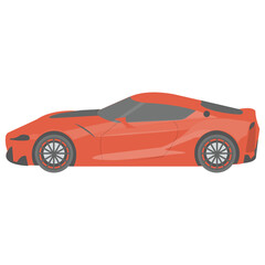 
A flat icon image of a sports car
