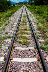 Obraz premium Railroad for train to Chiangmai, Thailand