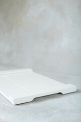 white cutting board on stylish rustic handwritten background