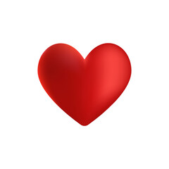 3d heart on white background. Vector illustration