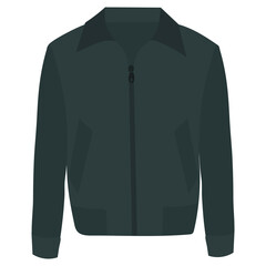 green women's jacket, flat style