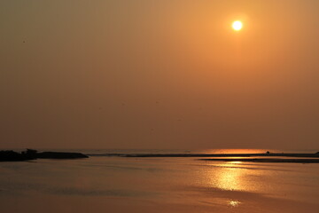 Landscape photography was taken when full sunrise occurred