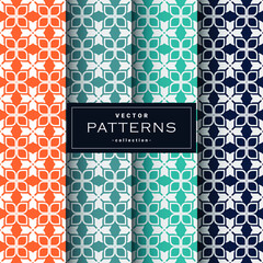 set of seamless pattern in four color