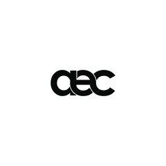 aec letter original monogram logo design