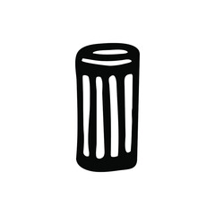 Doodle glass. Hand-drawn picture isolated on white background. Vector