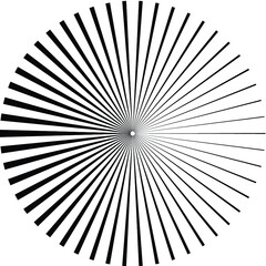 Obraz premium Lines in Circle Form for comic books . fireworks Explosion background . Vector Illustration . Starburst round Logo . Circular Design element . Abstract Geometric star rays . Sunburst .